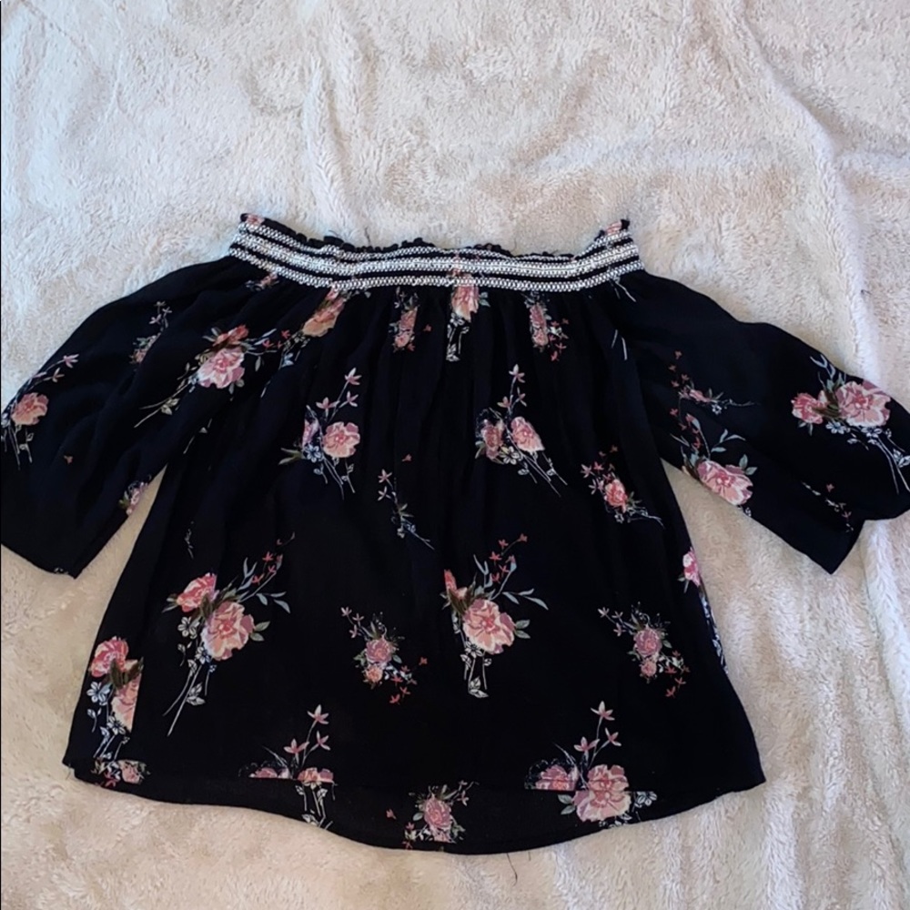 Rewind Floral Bell Sleeve Floral Blouse